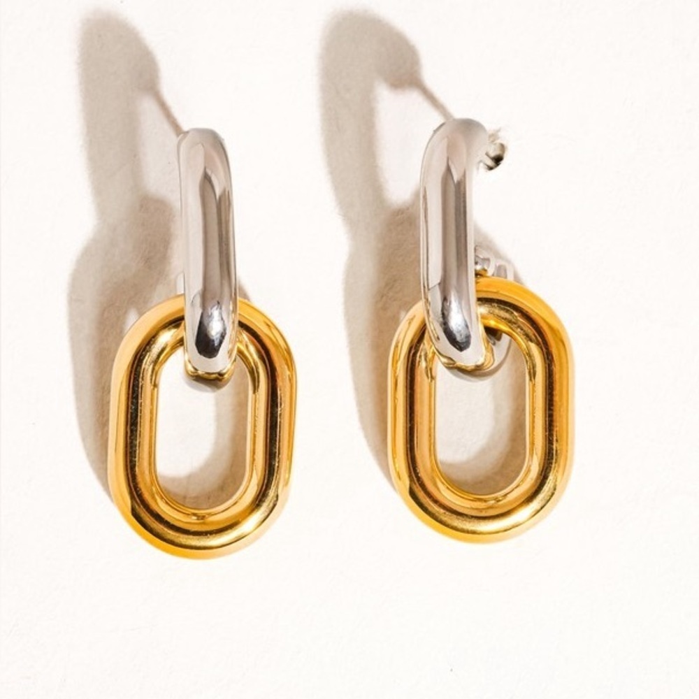 18K Double Chain Earring (1027)